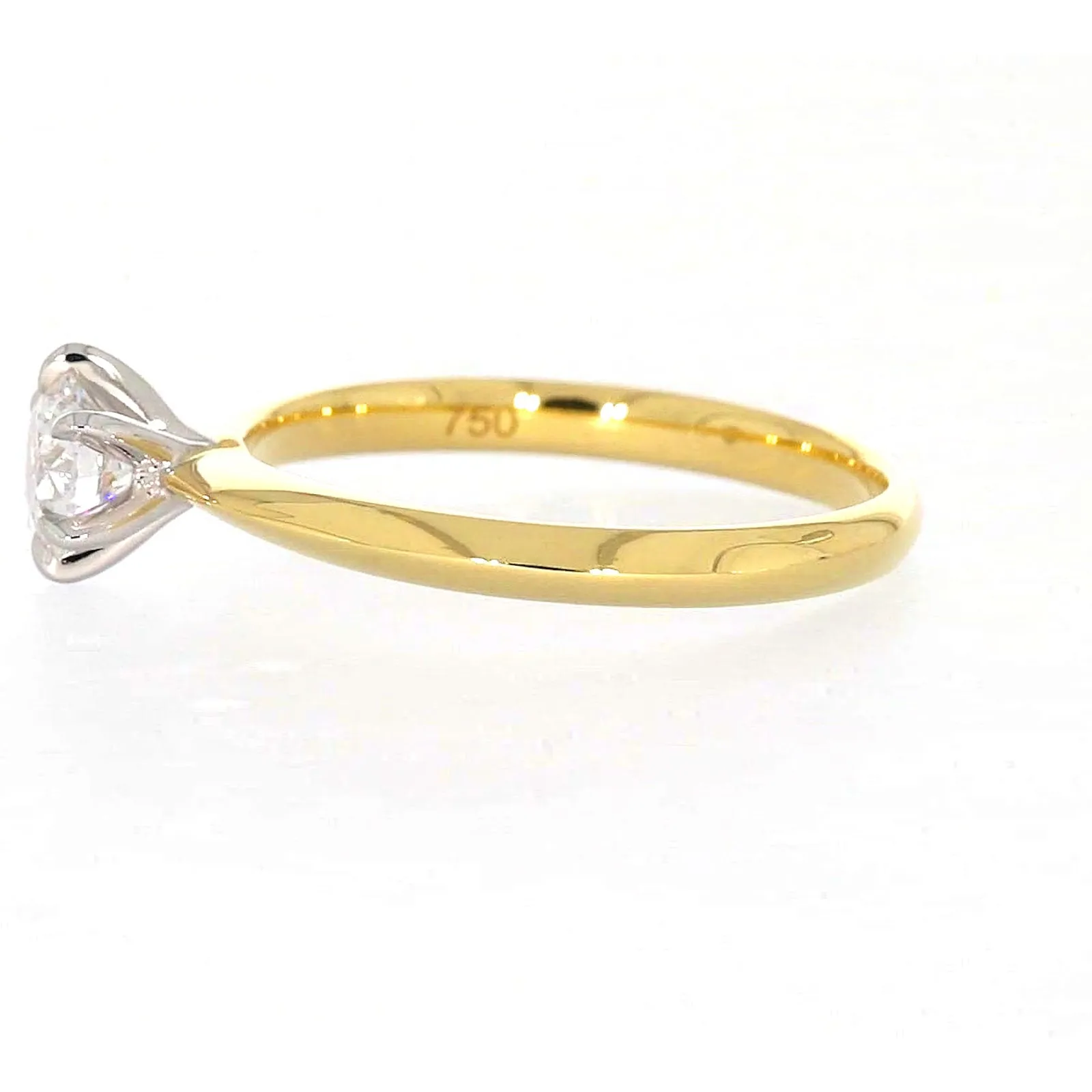 Celebration 18ct Yellow Gold Round Brilliant Cut 1/2 Carat tw of Certified Lab Grown Diamonds Ring