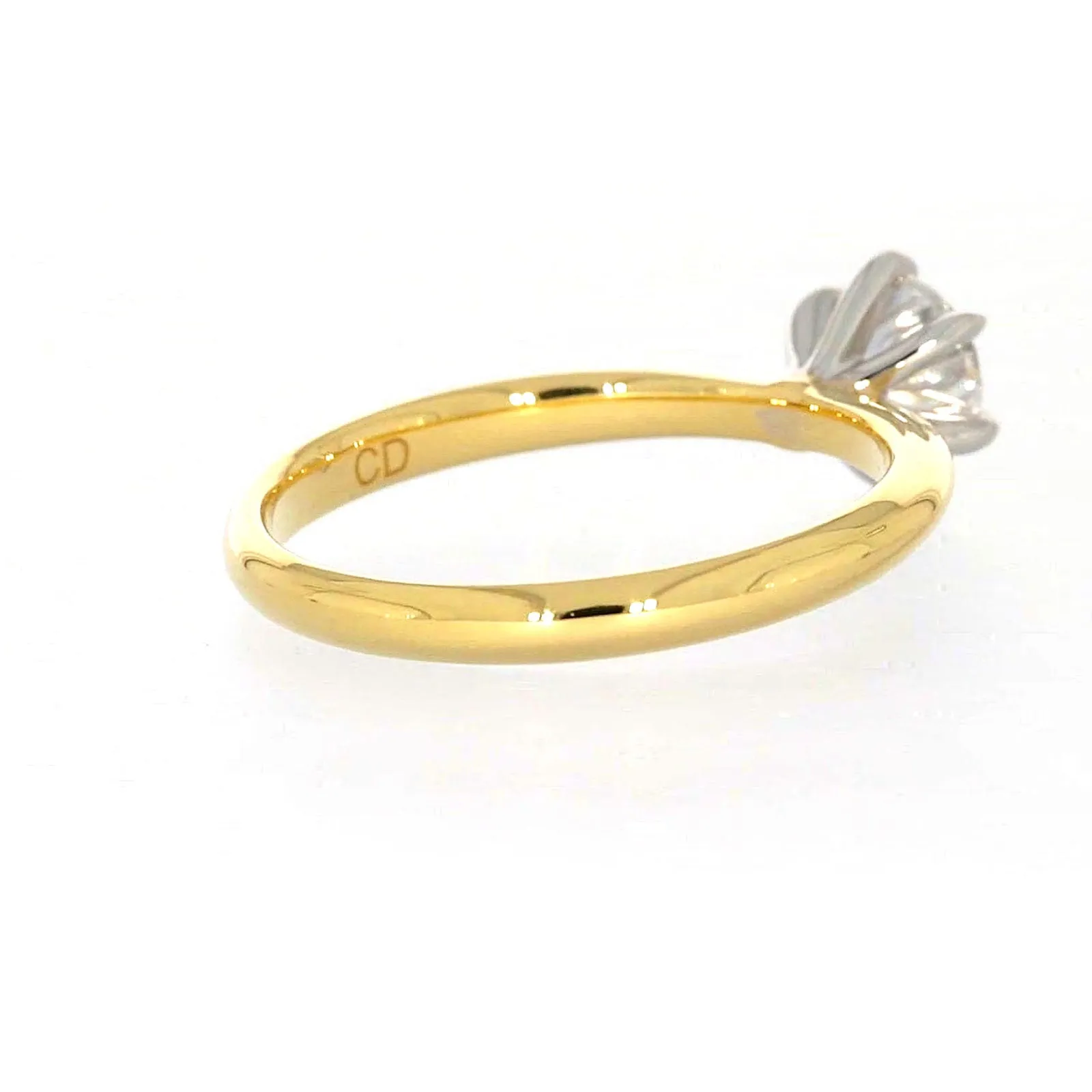 Celebration 18ct Yellow Gold Round Brilliant Cut 3/4 Carat tw of Certified Lab Grown Diamonds Ring