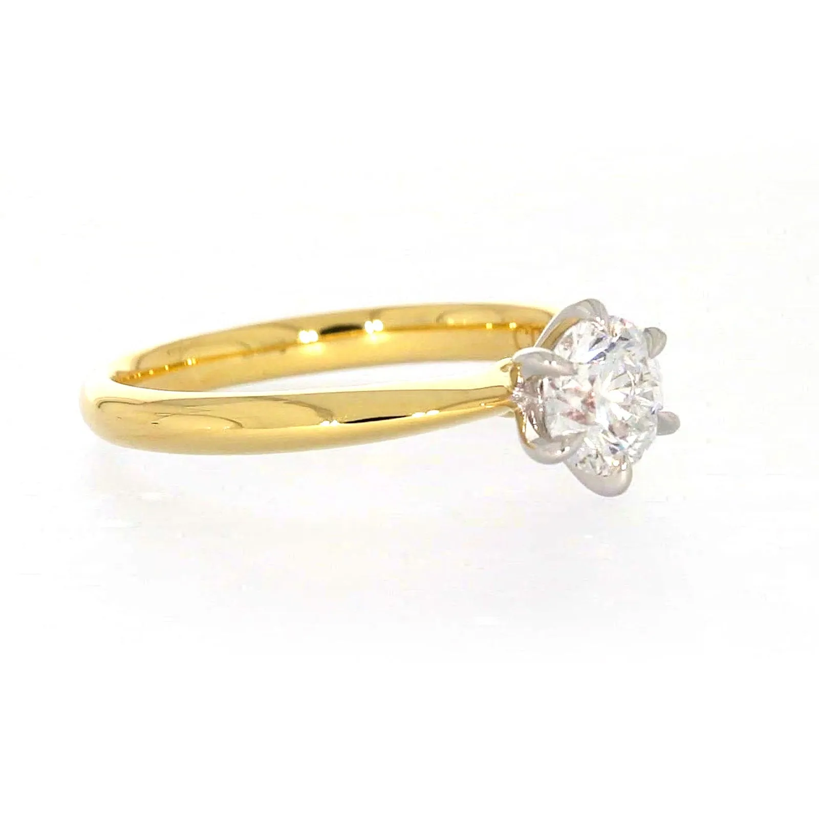 Celebration 18ct Yellow Gold Round Brilliant Cut 3/4 Carat tw of Certified Lab Grown Diamonds Ring