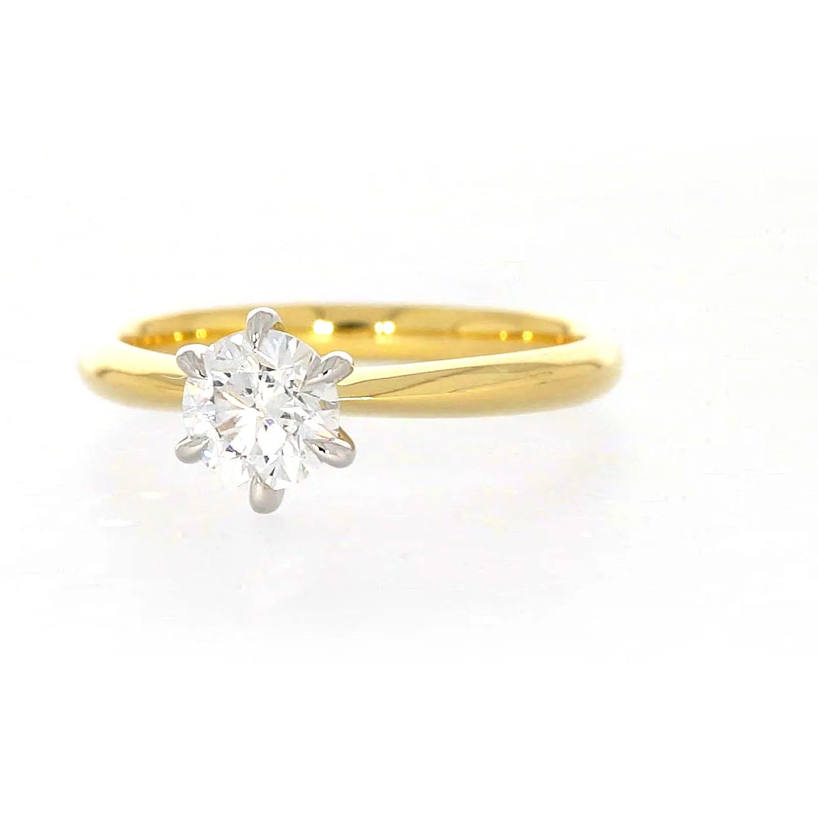 Celebration 18ct Yellow Gold Round Brilliant Cut 3/4 Carat tw of Certified Lab Grown Diamonds Ring