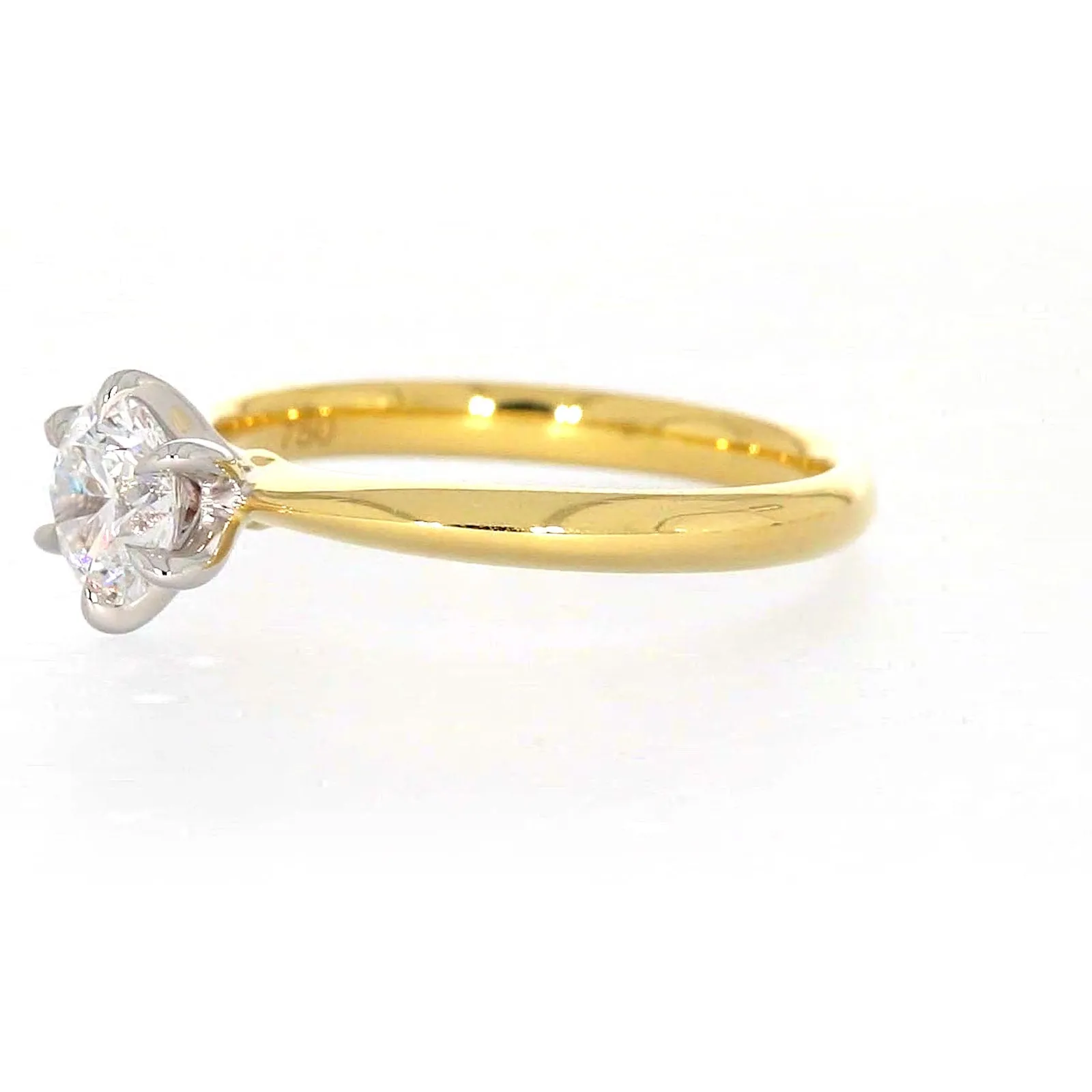 Celebration 18ct Yellow Gold Round Brilliant Cut 3/4 Carat tw of Certified Lab Grown Diamonds Ring