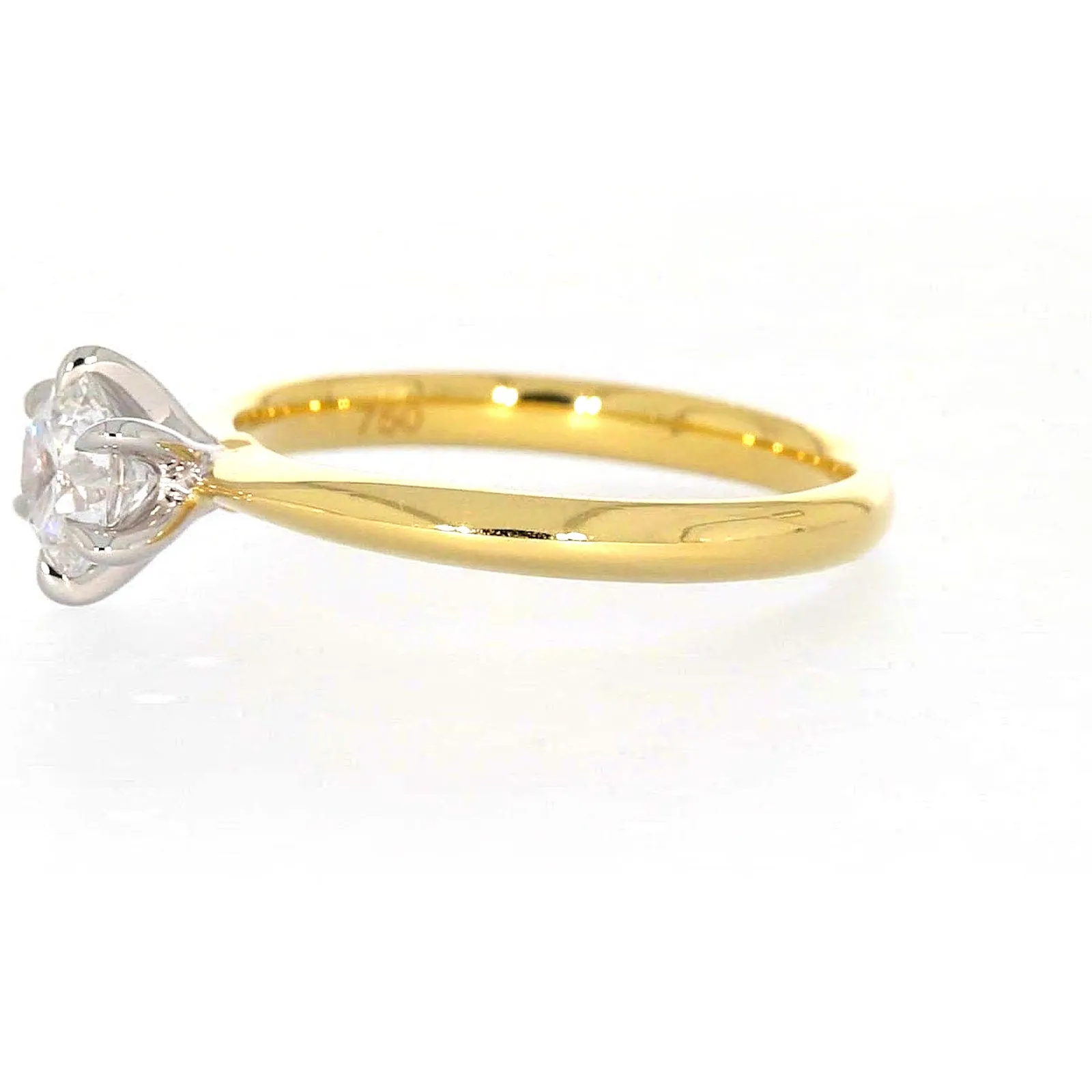 Celebration 18ct Yellow Gold Round Brilliant Cut 3/4 Carat tw of Certified Lab Grown Diamonds Ring