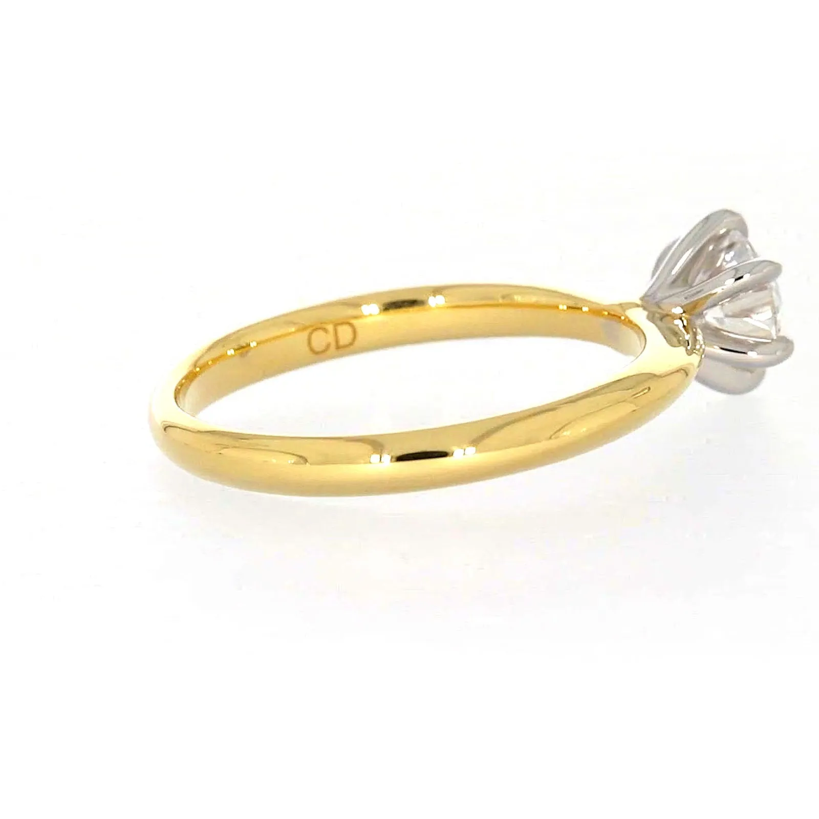 Celebration 18ct Yellow Gold Round Brilliant Cut 3/4 Carat tw of Certified Lab Grown Diamonds Ring