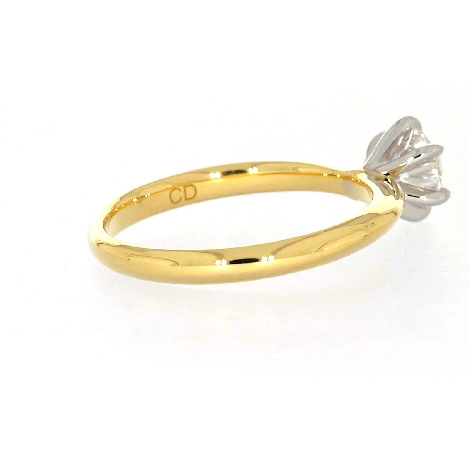 Celebration 18ct Yellow Gold Round Brilliant Cut 3/4 Carat tw of Certified Lab Grown Diamonds Ring