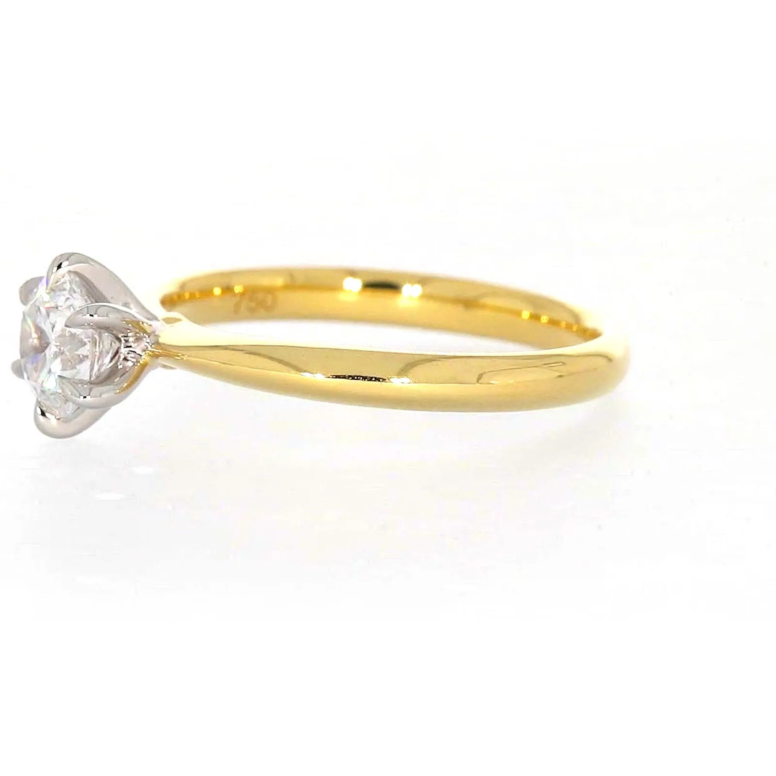 Celebration 18ct Yellow Gold Round Brilliant Cut 3/4 Carat tw of Certified Lab Grown Diamonds Ring