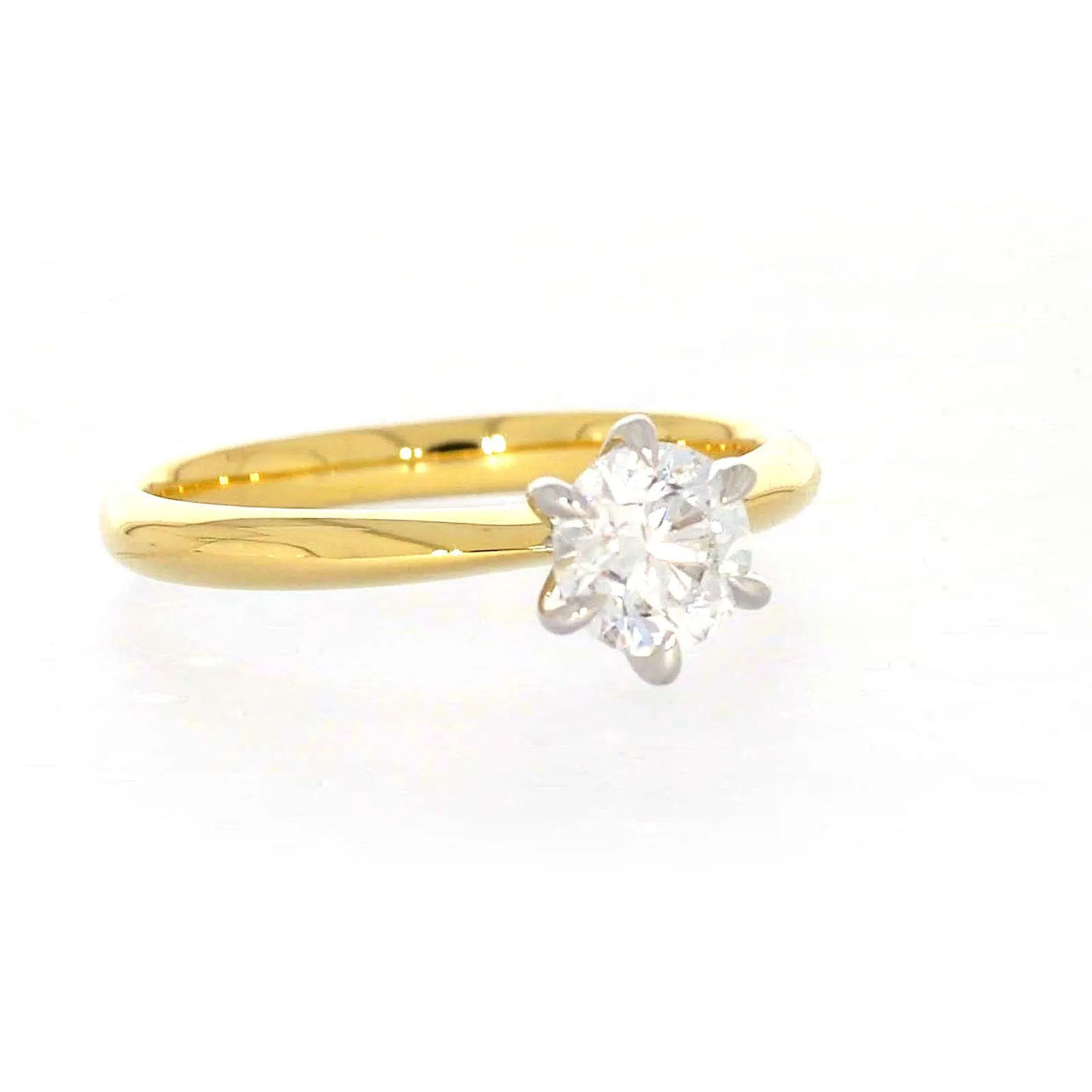 Celebration 18ct Yellow Gold Round Brilliant Cut 3/4 Carat tw of Certified Lab Grown Diamonds Ring