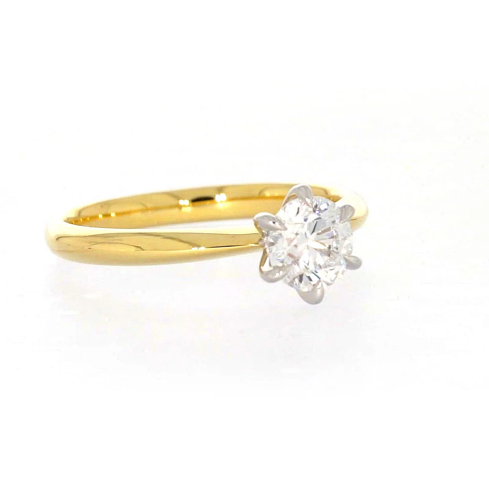 Celebration 18ct Yellow Gold Round Brilliant Cut 3/4 Carat tw of Certified Lab Grown Diamonds Ring