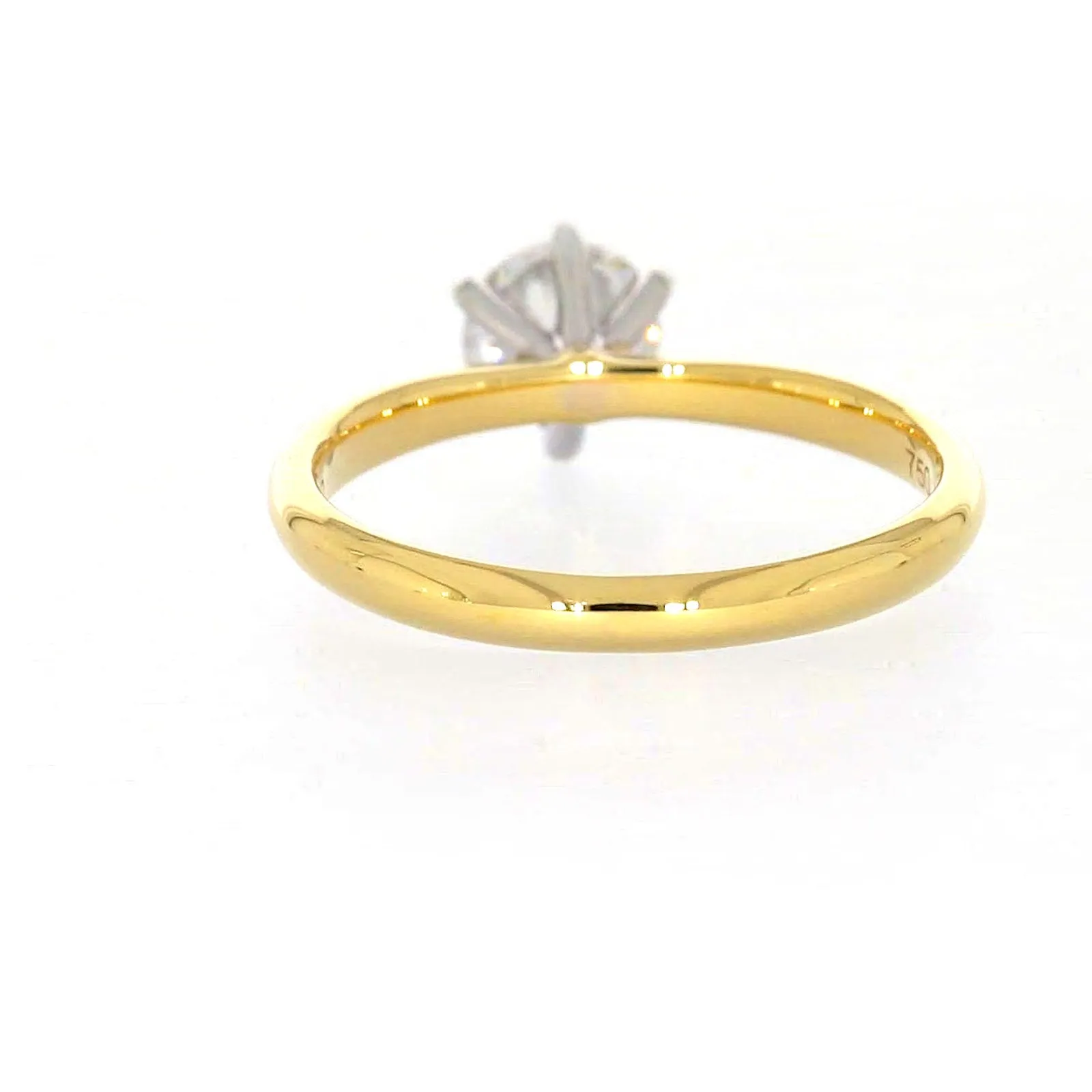 Celebration 18ct Yellow Gold Round Brilliant Cut 3/4 Carat tw of Certified Lab Grown Diamonds Ring