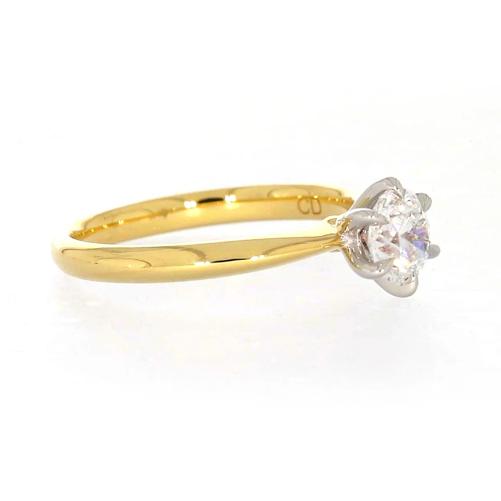 Celebration 18ct Yellow Gold Round Brilliant Cut 3/4 Carat tw of Certified Lab Grown Diamonds Ring