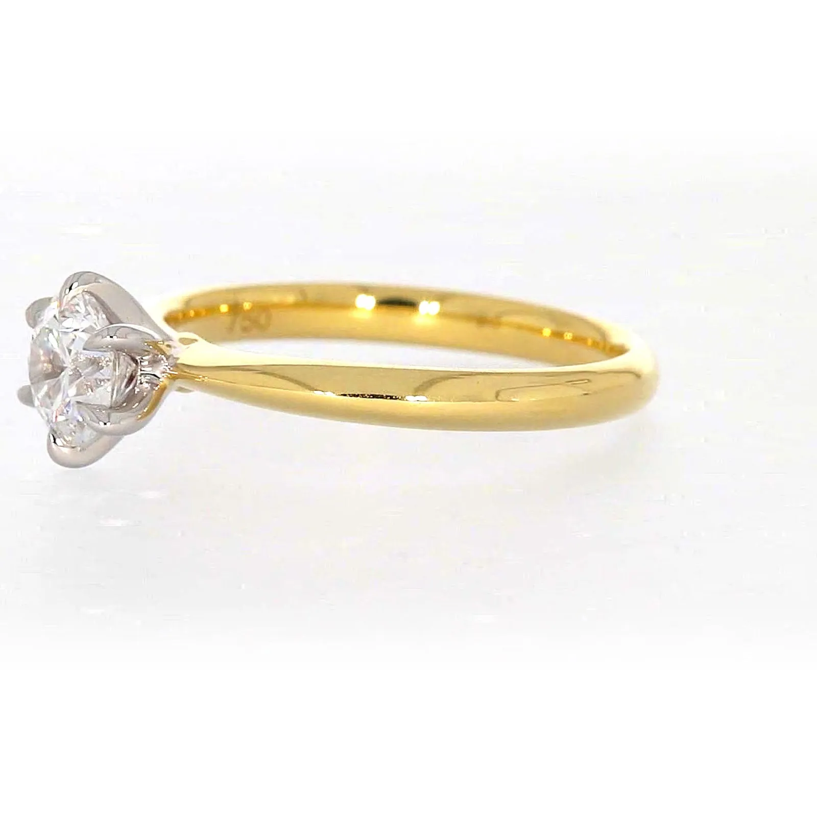 Celebration 18ct Yellow Gold Round Brilliant Cut 3/4 Carat tw of Certified Lab Grown Diamonds Ring