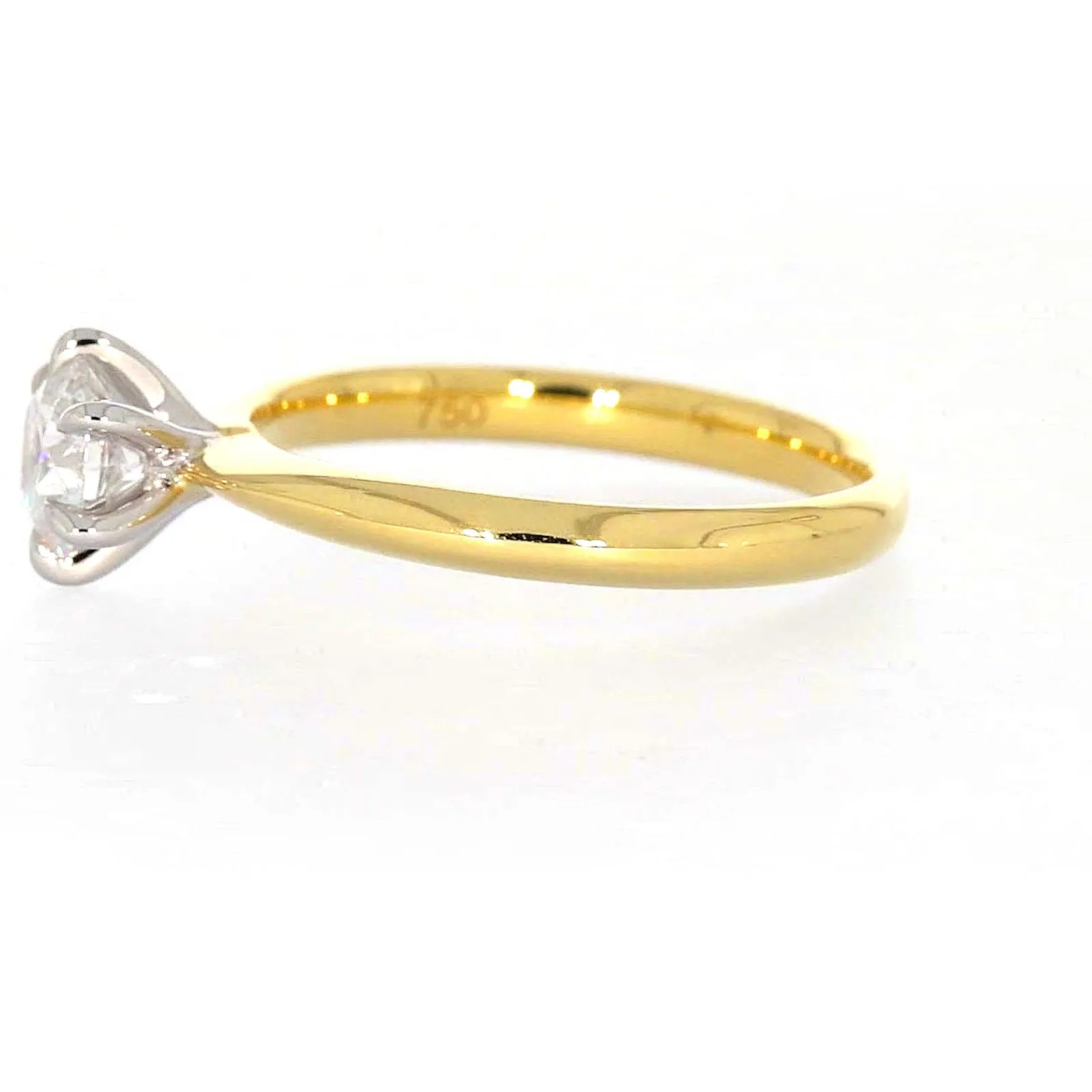 Celebration 18ct Yellow Gold Round Brilliant Cut 3/4 Carat tw of Certified Lab Grown Diamonds Ring