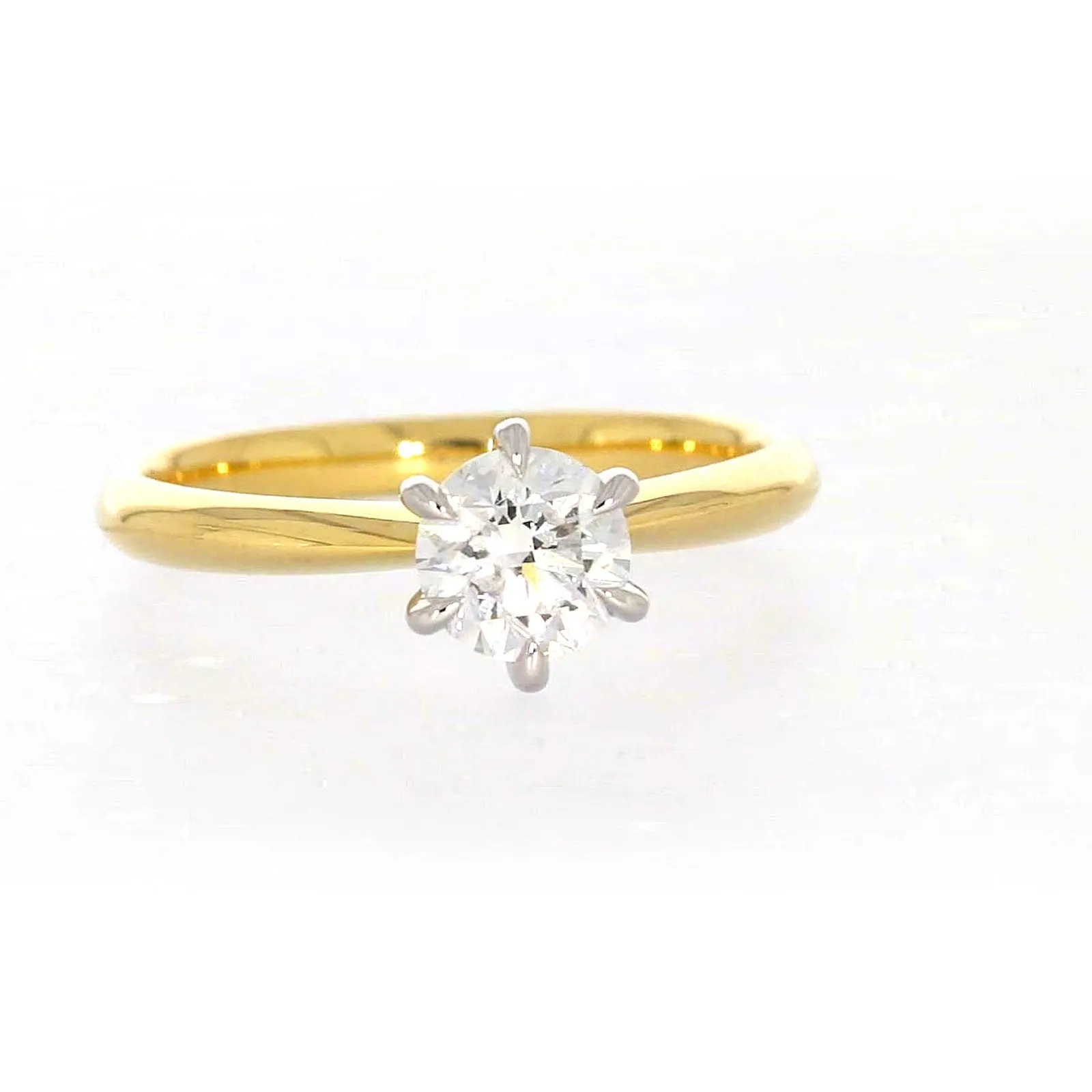 Celebration 18ct Yellow Gold Round Brilliant Cut 3/4 Carat tw of Certified Lab Grown Diamonds Ring