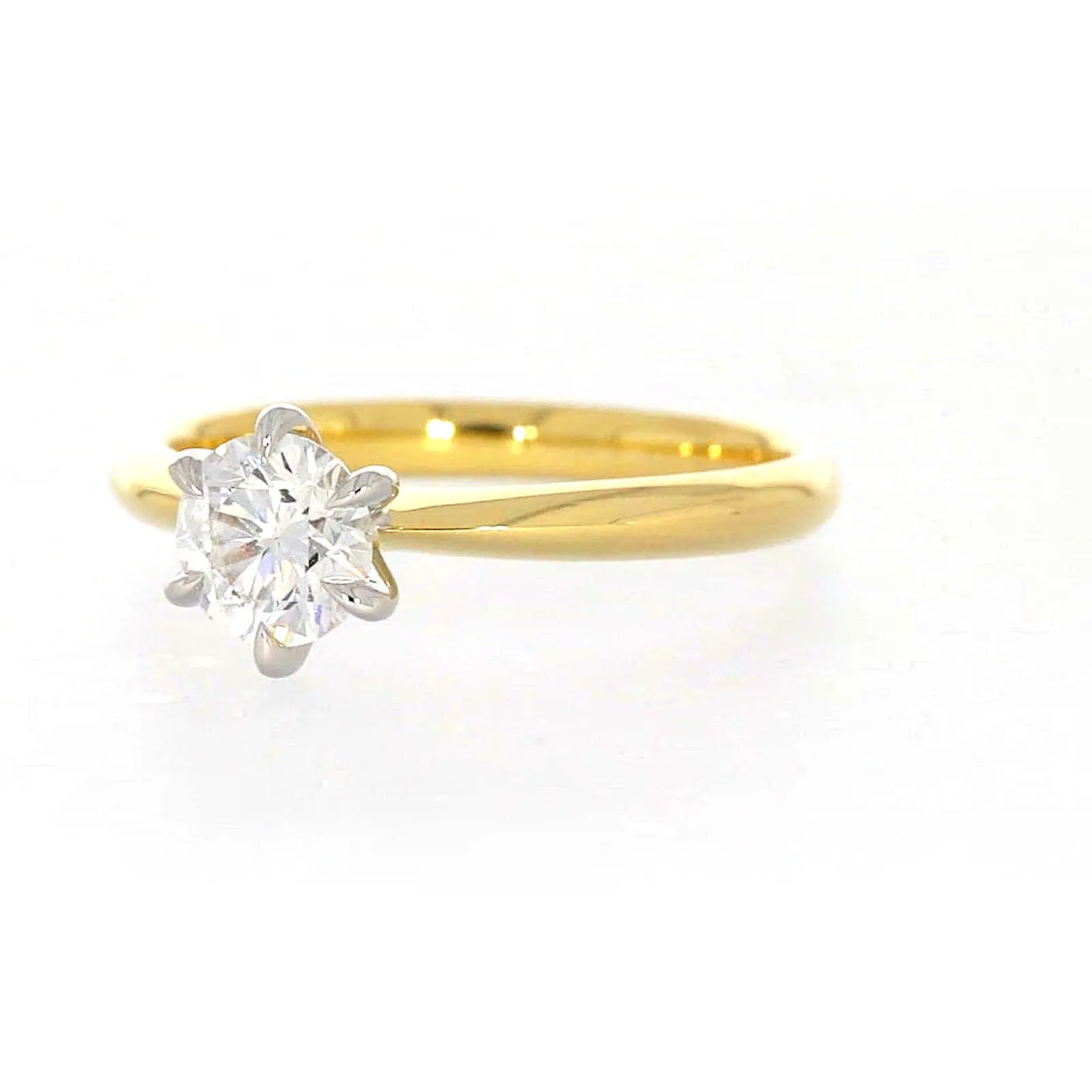 Celebration 18ct Yellow Gold Round Brilliant Cut 3/4 Carat tw of Certified Lab Grown Diamonds Ring