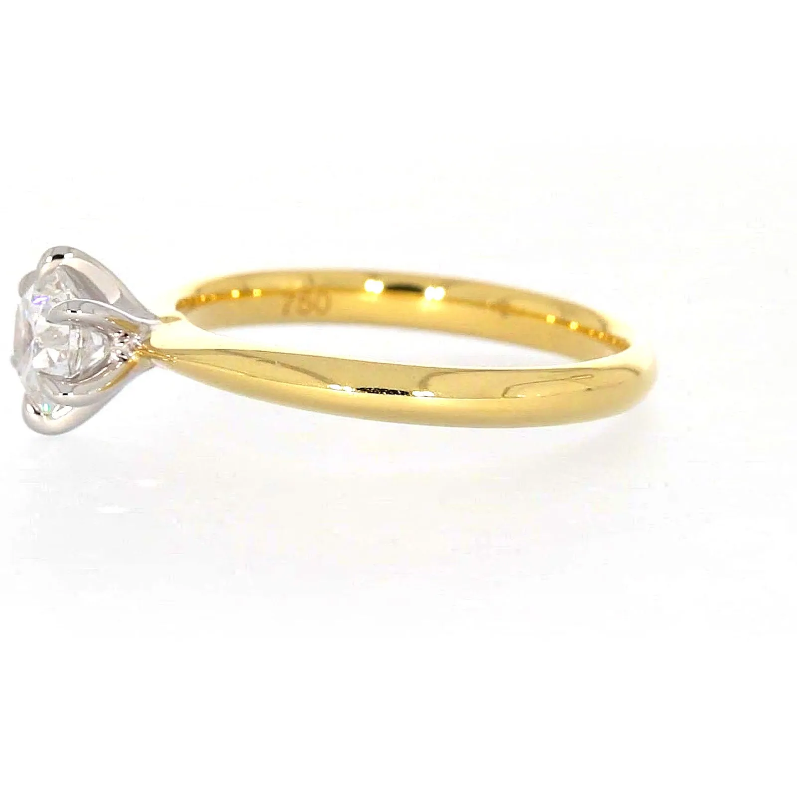 Celebration 18ct Yellow Gold Round Brilliant Cut 3/4 Carat tw of Certified Lab Grown Diamonds Ring