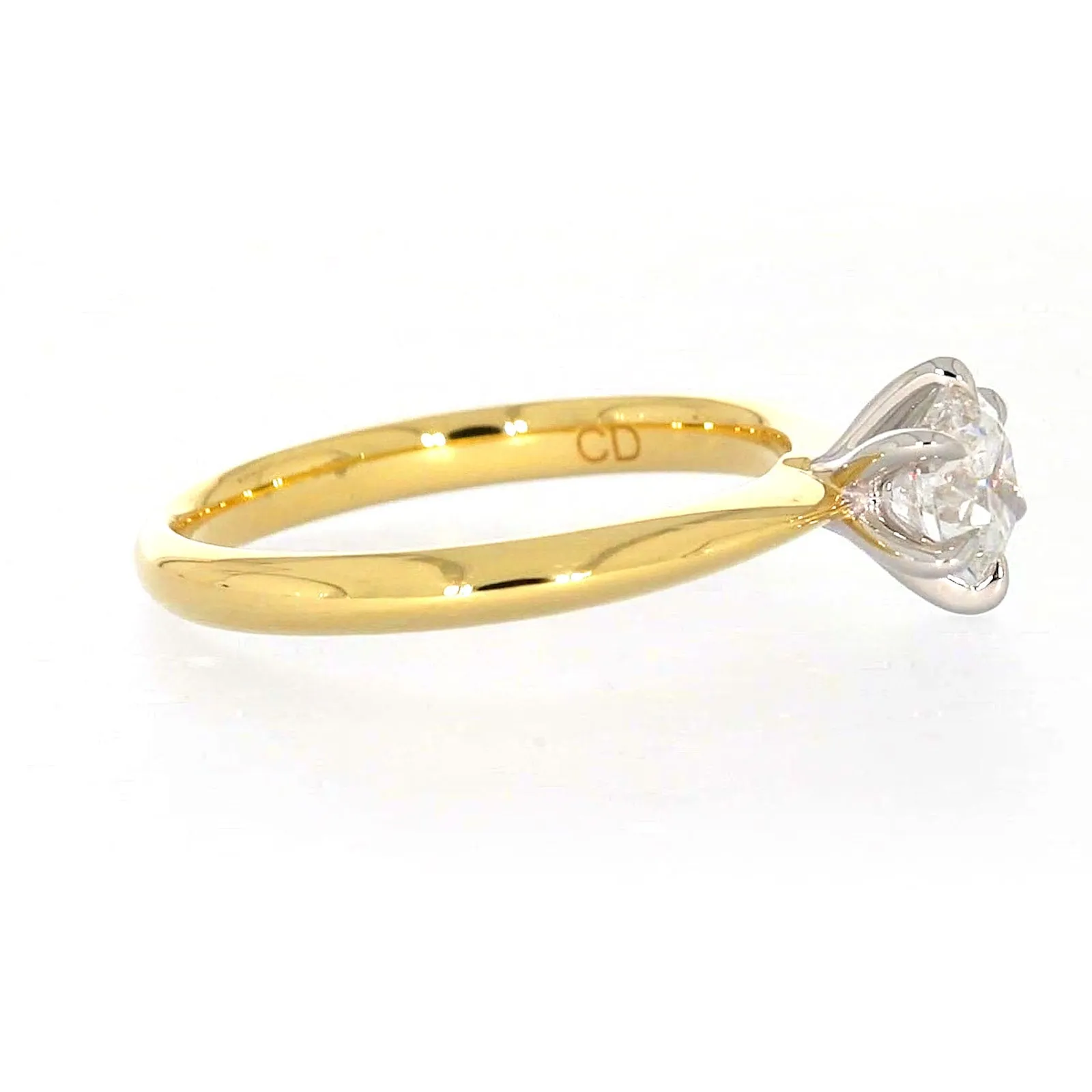 Celebration 18ct Yellow Gold Round Brilliant Cut 3/4 Carat tw of Certified Lab Grown Diamonds Ring