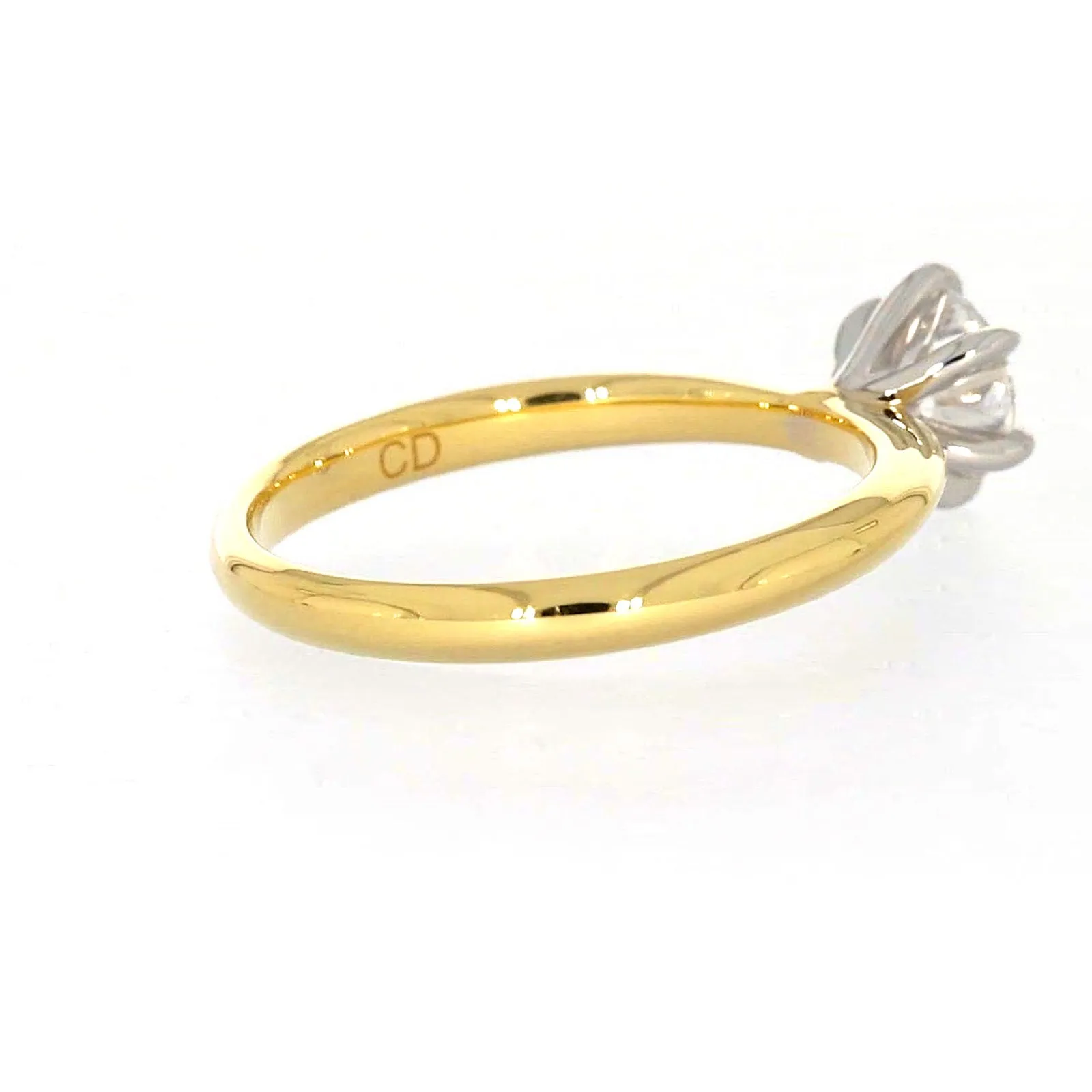 Celebration 18ct Yellow Gold Round Brilliant Cut 3/4 Carat tw of Certified Lab Grown Diamonds Ring