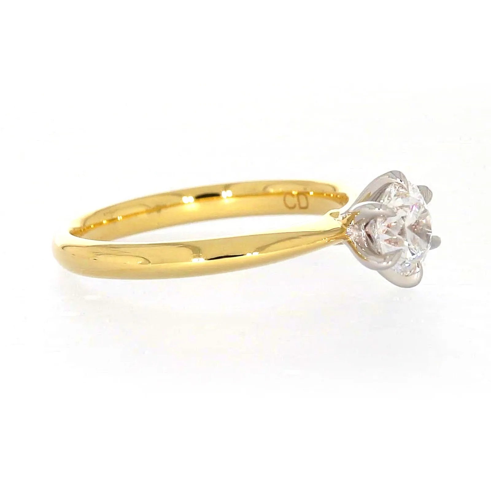 Celebration 18ct Yellow Gold Round Brilliant Cut 3/4 Carat tw of Certified Lab Grown Diamonds Ring