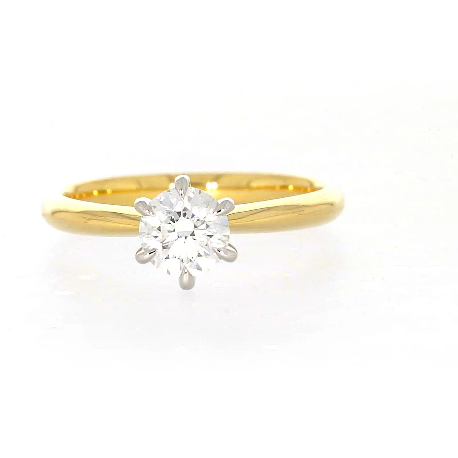 Celebration 18ct Yellow Gold Round Brilliant Cut 3/4 Carat tw of Certified Lab Grown Diamonds Ring