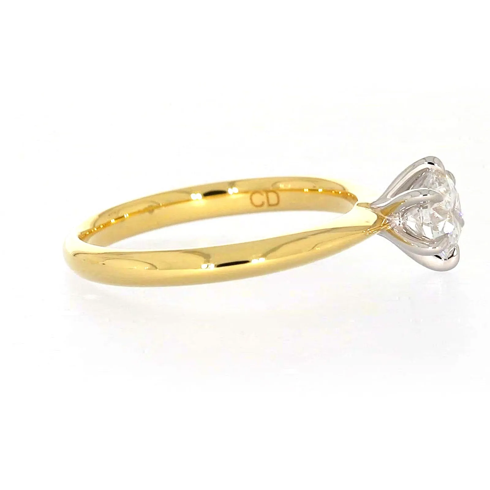 Celebration 18ct Yellow Gold Round Brilliant Cut 3/4 Carat tw of Certified Lab Grown Diamonds Ring