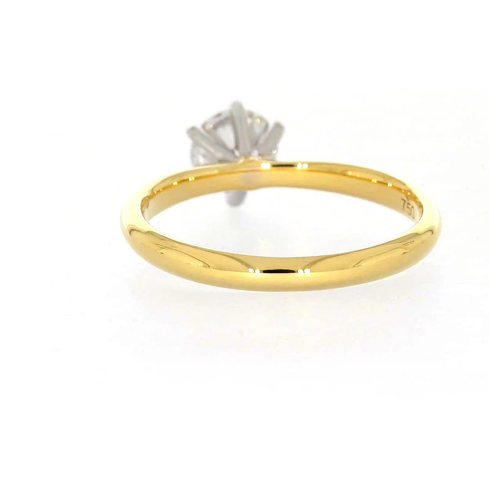 Celebration 18ct Yellow Gold Round Brilliant Cut 3/4 Carat tw of Certified Lab Grown Diamonds Ring