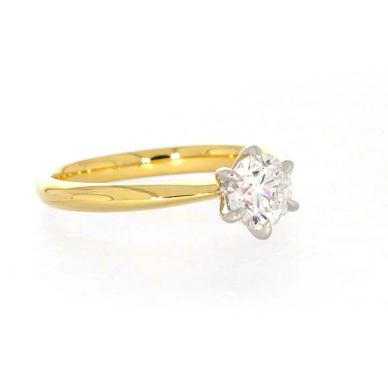 Celebration 18ct Yellow Gold Round Brilliant Cut 3/4 Carat tw of Certified Lab Grown Diamonds Ring