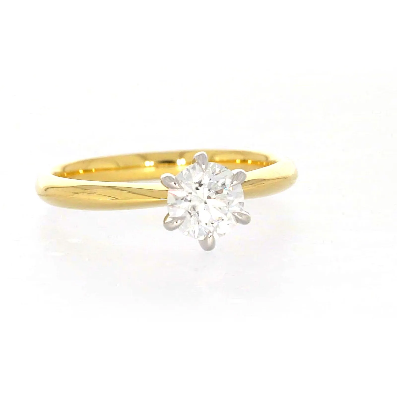 Celebration 18ct Yellow Gold Round Brilliant Cut 3/4 Carat tw of Certified Lab Grown Diamonds Ring