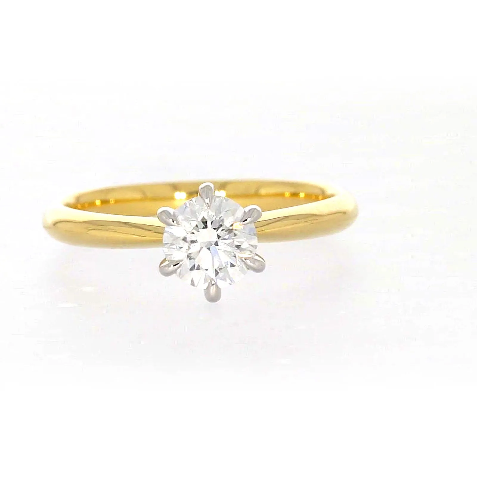 Celebration 18ct Yellow Gold Round Brilliant Cut 3/4 Carat tw of Certified Lab Grown Diamonds Ring