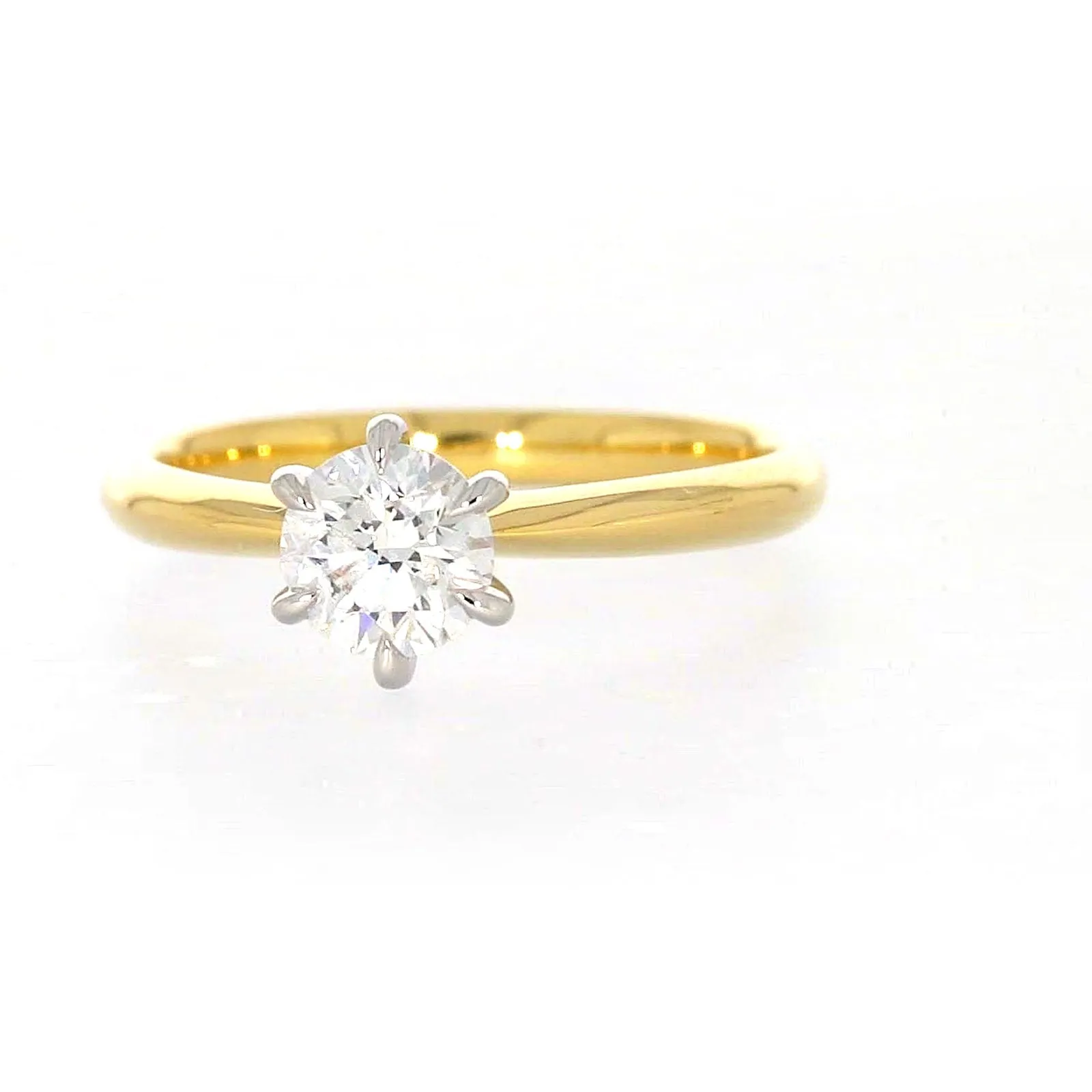 Celebration 18ct Yellow Gold Round Brilliant Cut 3/4 Carat tw of Certified Lab Grown Diamonds Ring