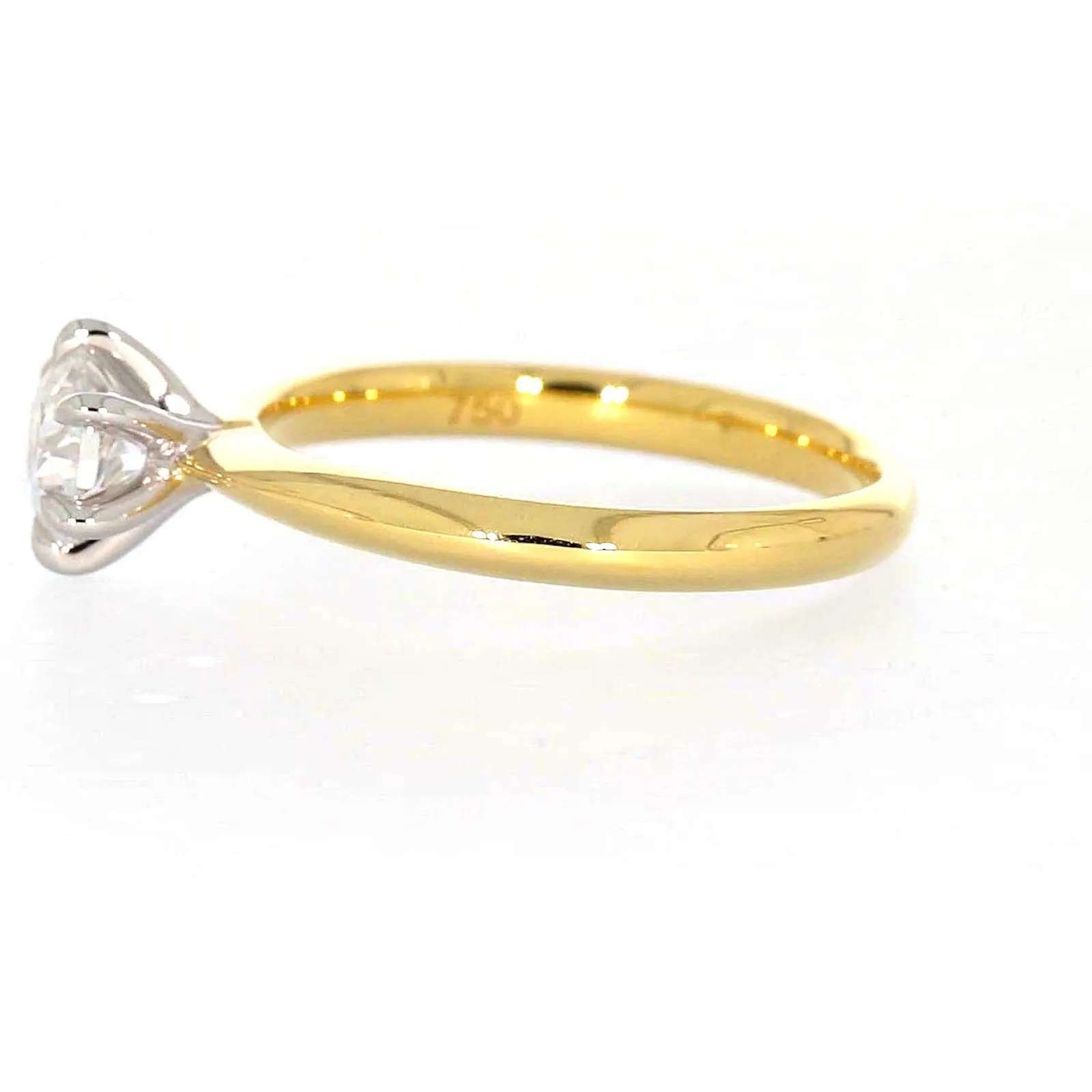 Celebration 18ct Yellow Gold Round Brilliant Cut 3/4 Carat tw of Certified Lab Grown Diamonds Ring