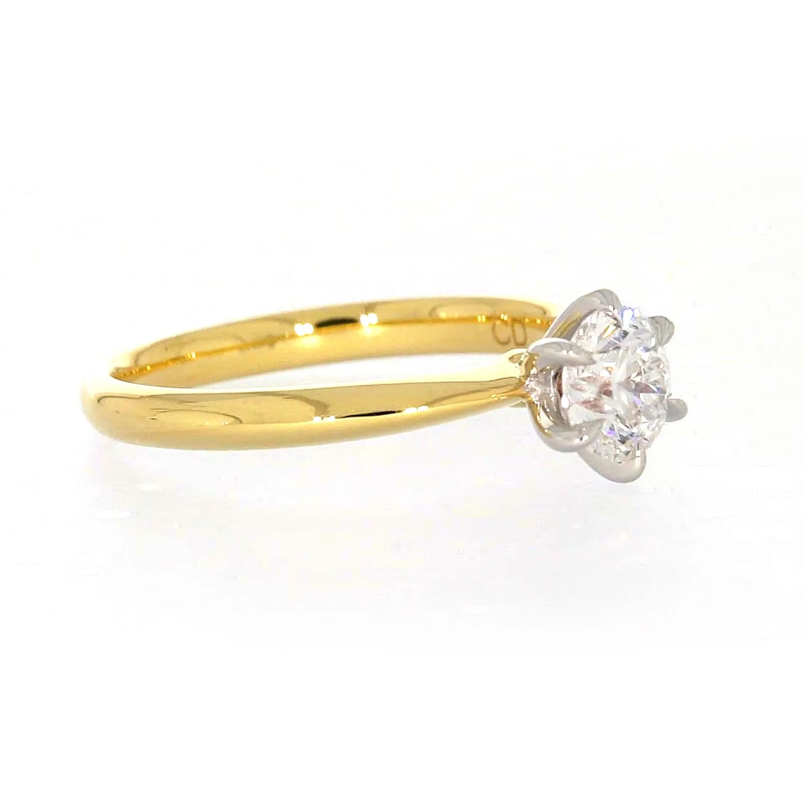 Celebration 18ct Yellow Gold Round Brilliant Cut 3/4 Carat tw of Certified Lab Grown Diamonds Ring