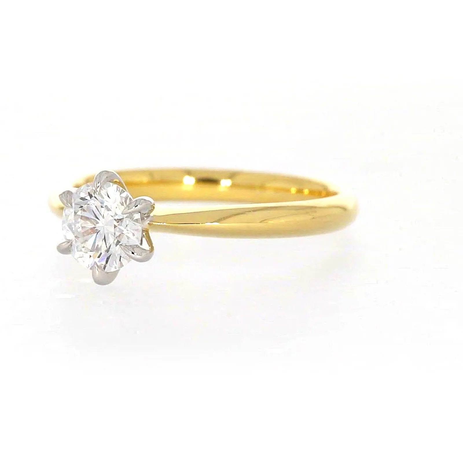 Celebration 18ct Yellow Gold Round Brilliant Cut 3/4 Carat tw of Certified Lab Grown Diamonds Ring