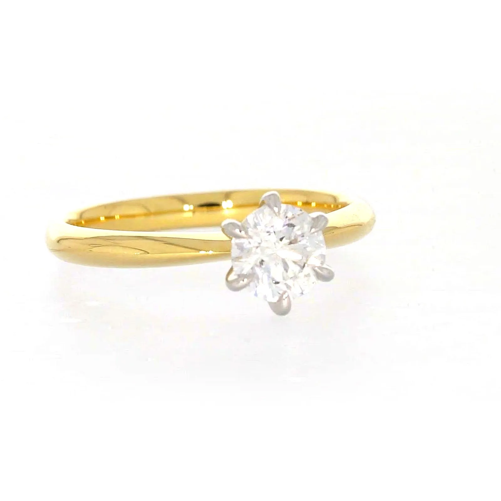 Celebration 18ct Yellow Gold Round Brilliant Cut 3/4 Carat tw of Certified Lab Grown Diamonds Ring