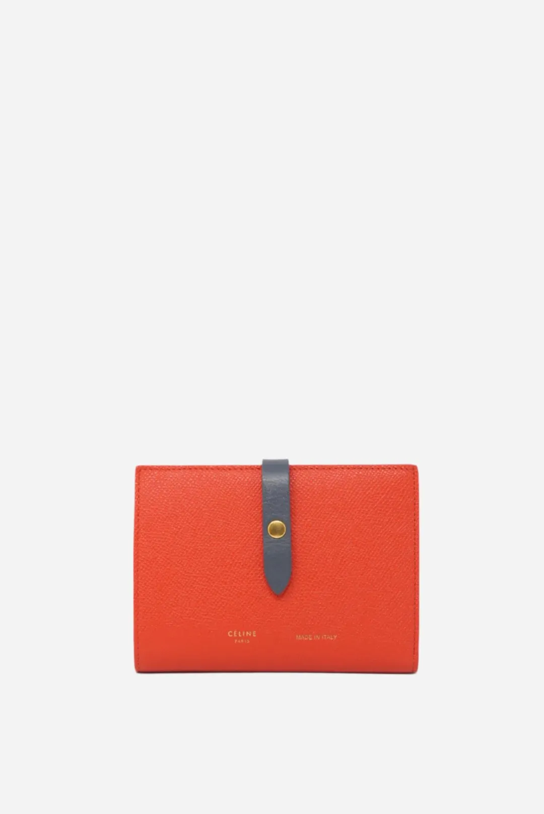 Celine 2018 MEDIUM STRAP WALLET IN BICOLOUR GRAINED CALFSKIN