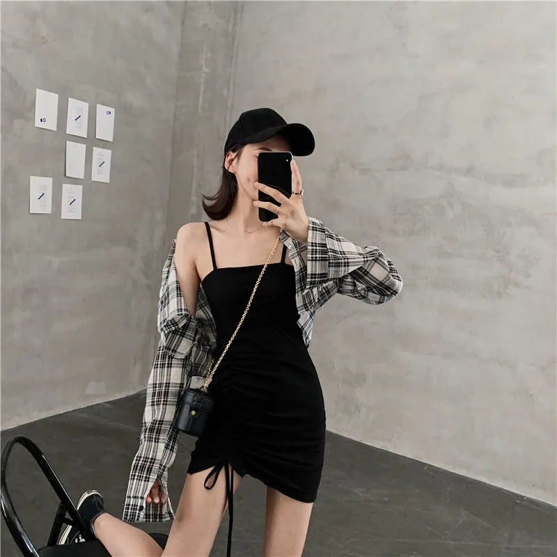 Chic plaid shirt KF9230