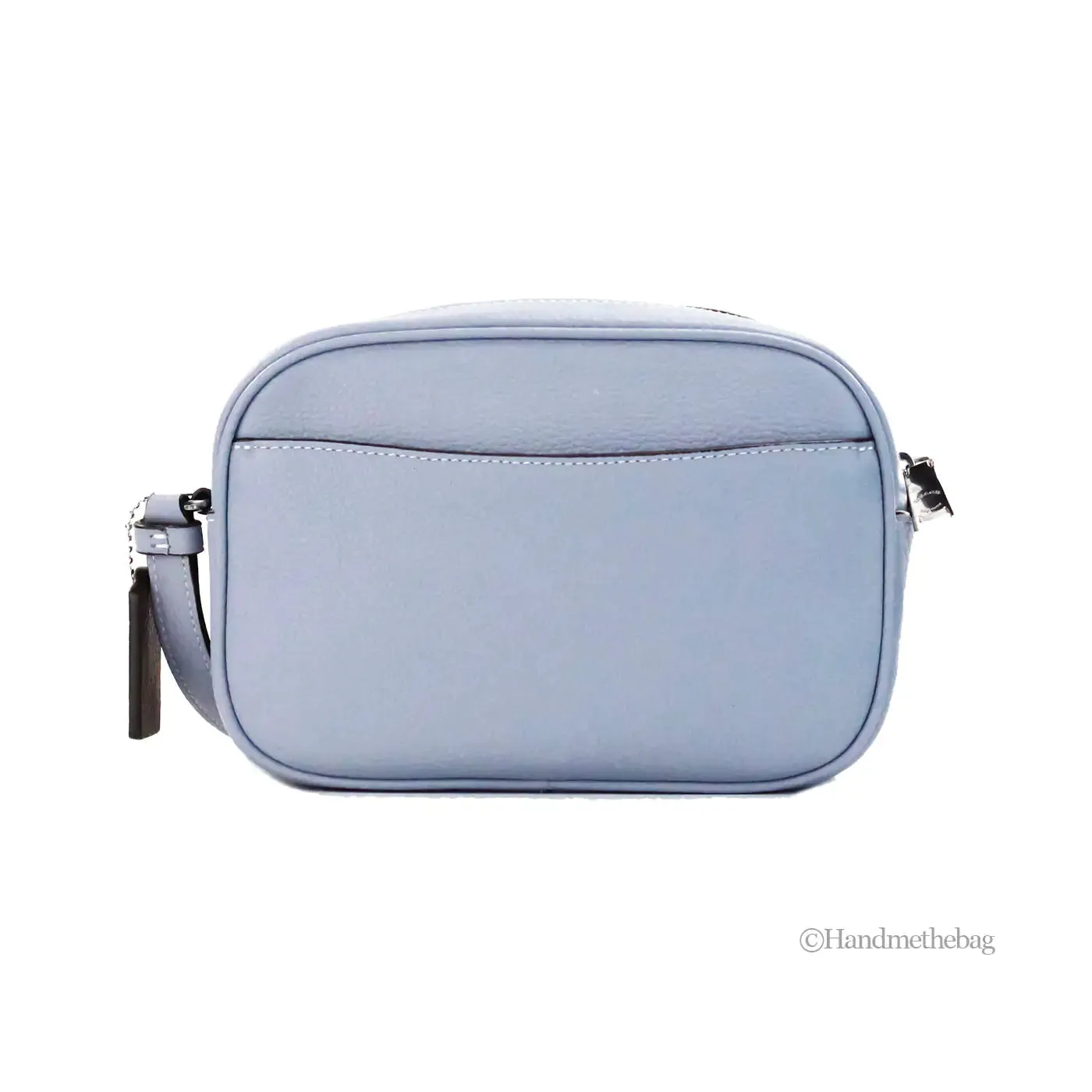 Coach Jamie Mini Grey Mist Logo Stripe Camera Crossbody Bag