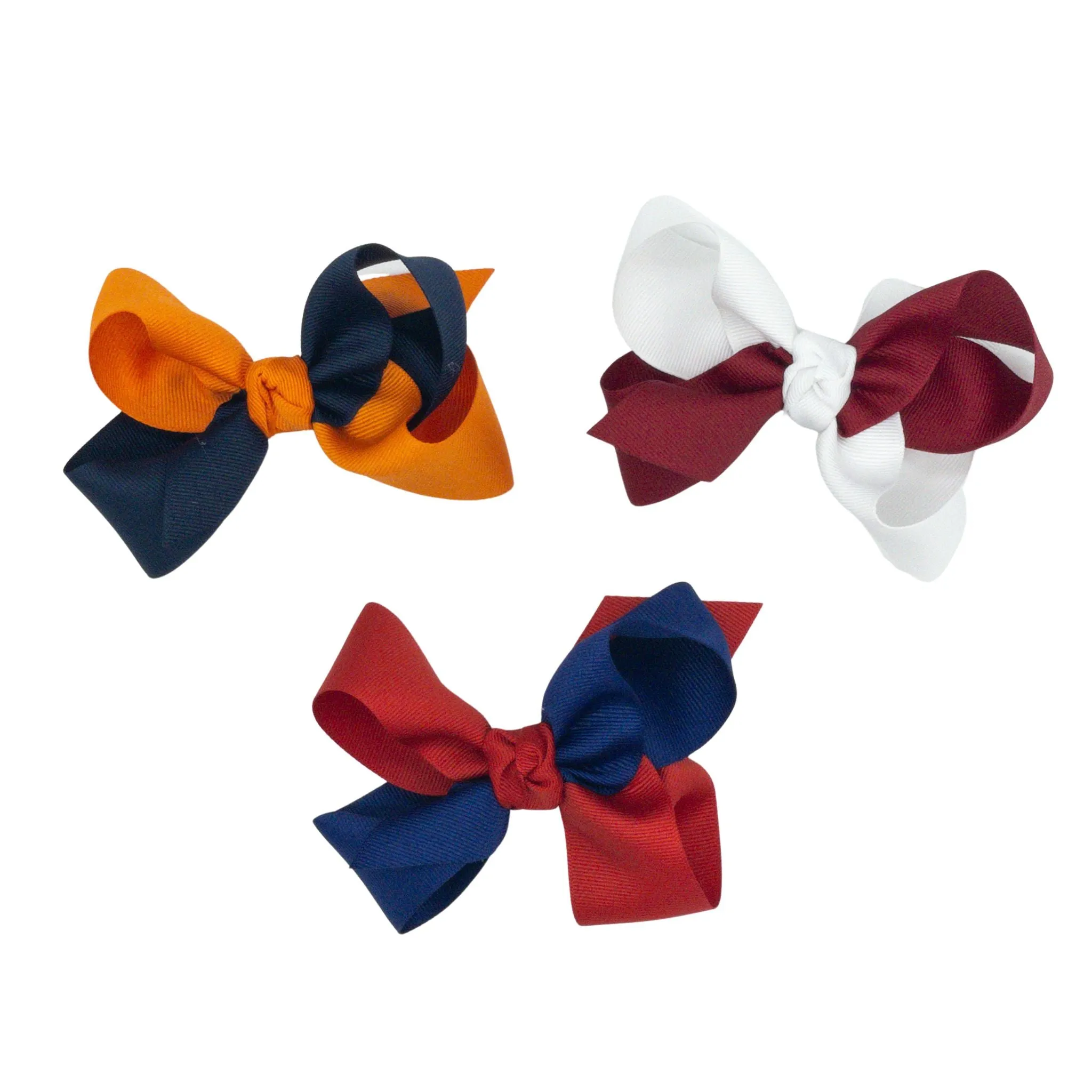 Collegiate Criss Crossed Grosgrain Hair Bow