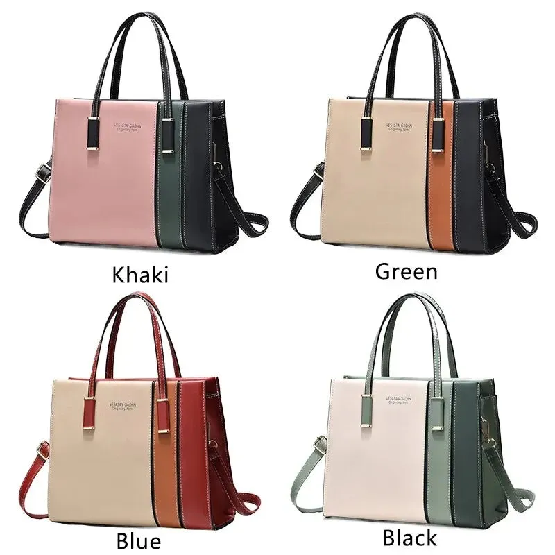 Contemporary Patchwork Leather Tote