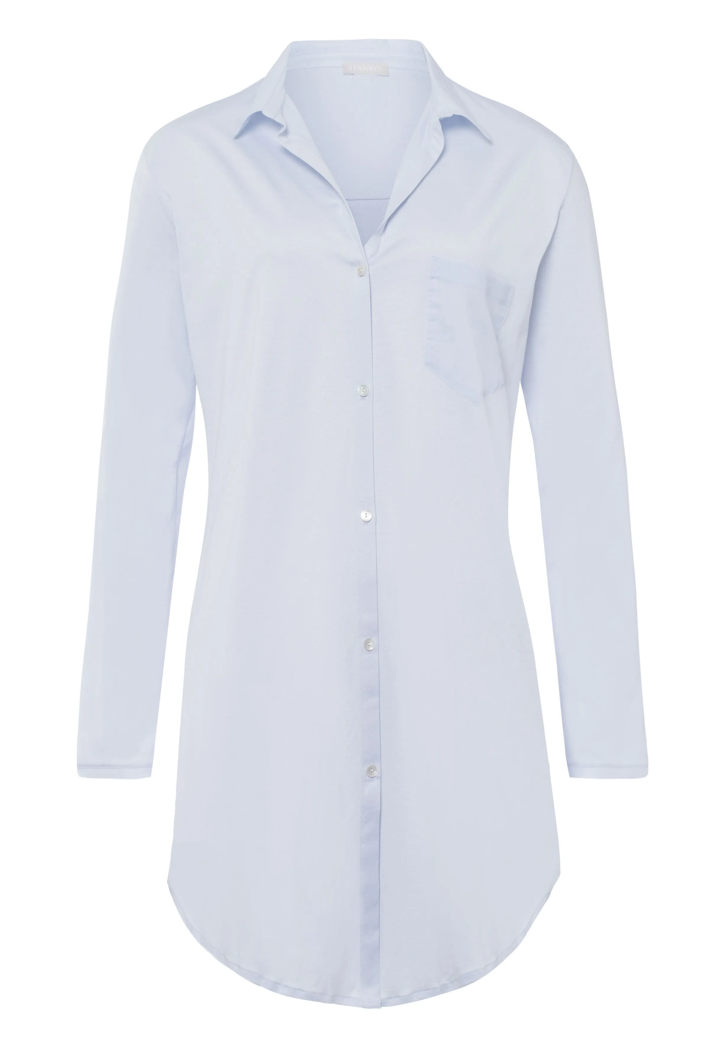 Cotton Deluxe Button Front Cotton Sleep Shirt | Blue Glow 77958-511