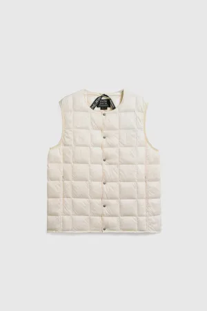 Crew Neck Down Vest - Off white