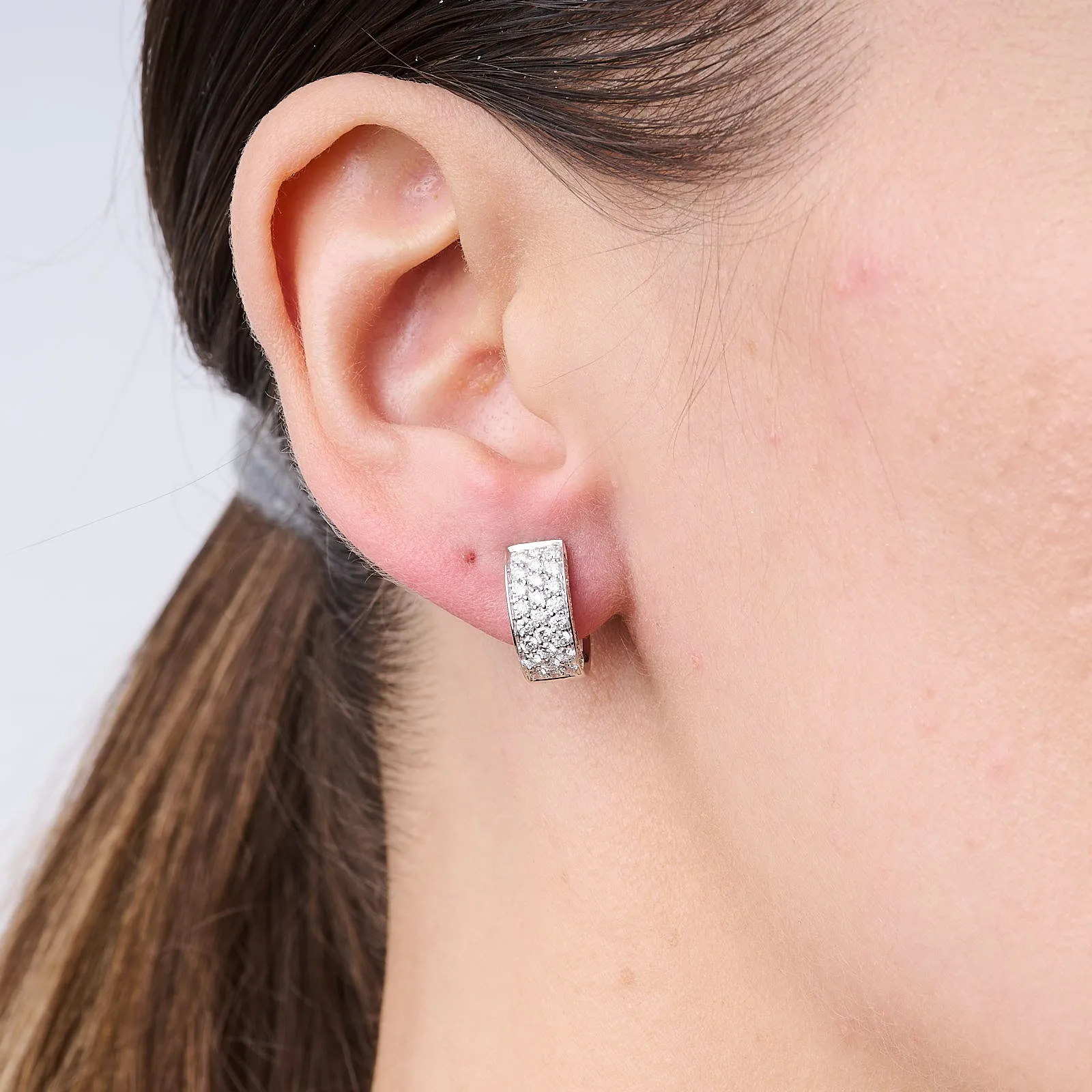 Diamond Pavé Huggie Earrings