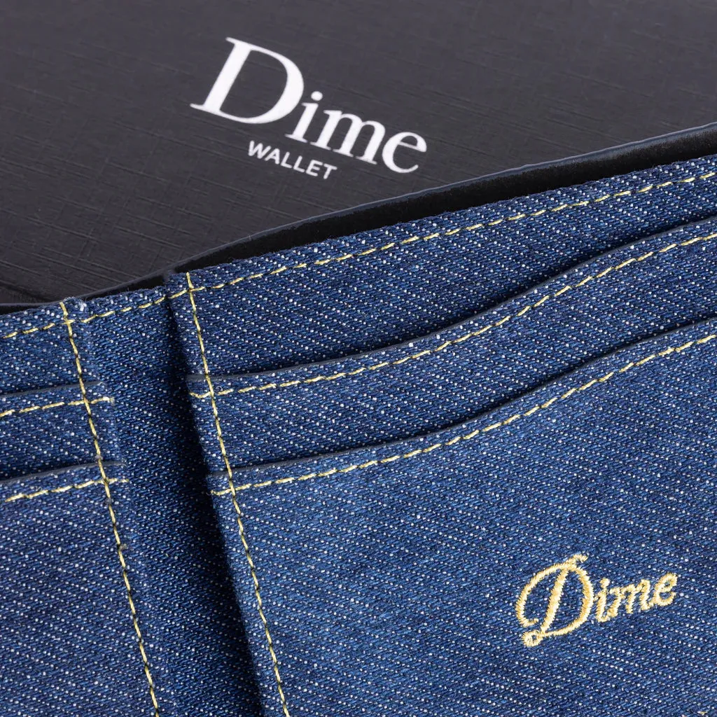 Dime Cursive Bifold Wallet - Indigo Denim