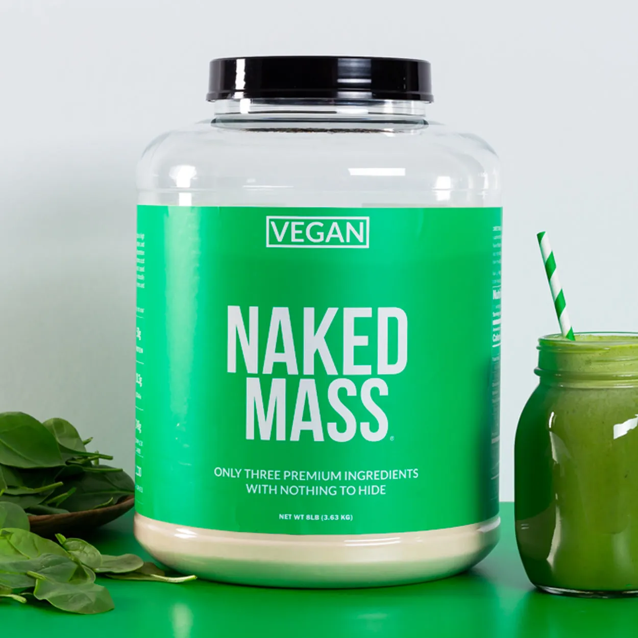 Double Chocolate Vegan Weight Gainer Supplement | Naked Vegan Mass - 8LB