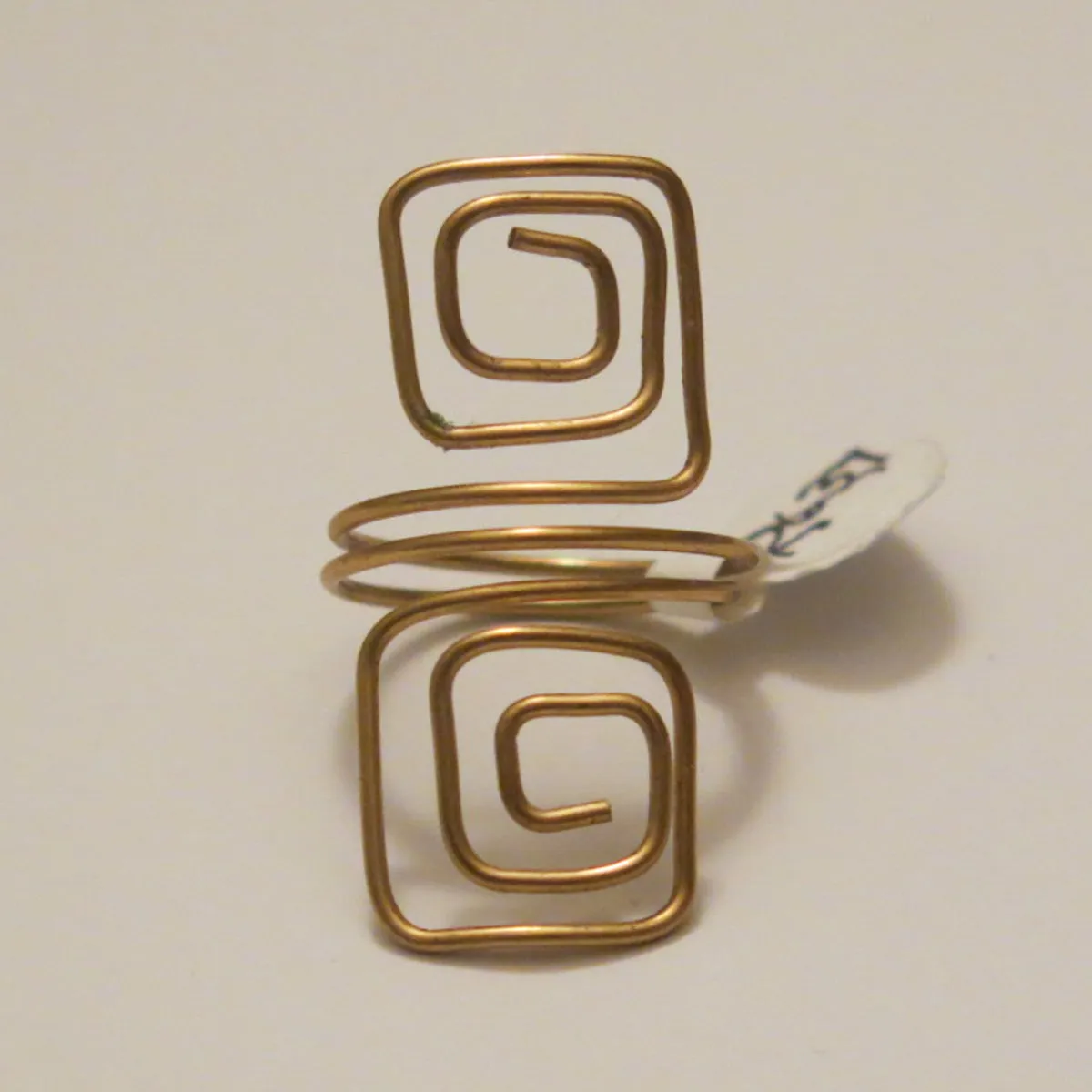 Double Squares Adjustable Wire Ring (click for other colors & sizes)