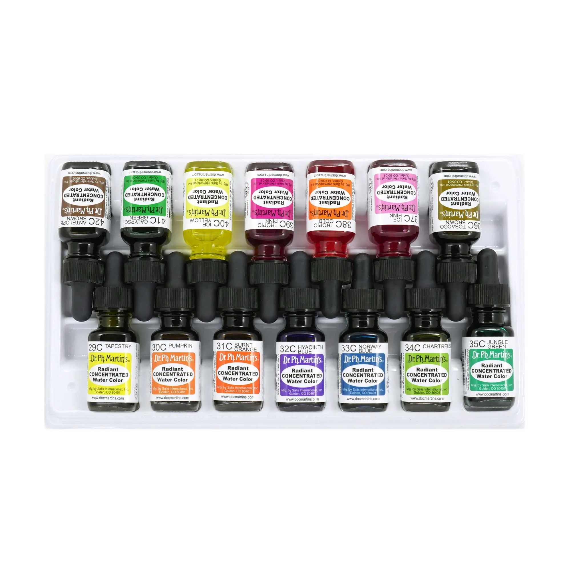 Dr. Ph. Martin's Radiant Concentrated Watercolour Ink - Set C