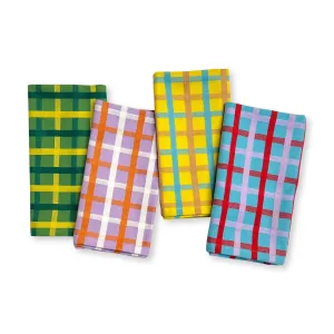 Dusen Dusen Plaid Cotton Napkins - Set of 4