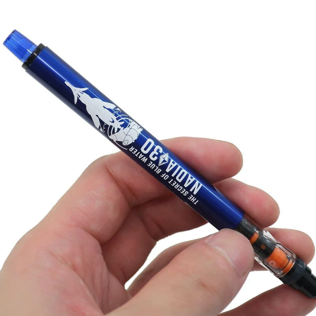 ENSKYxUNI KURU TOGA 0.5MM Adventure Girl Natina Automatic Pencil Continuous Core Automatic Pen Blue Rod Black Rod