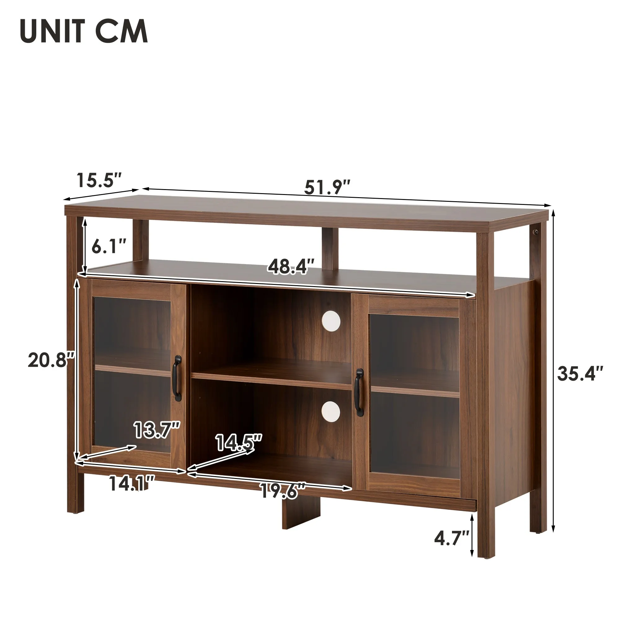 Farmhouse TV Stand Storage/Cabinet/Sideboard Entertainment Center