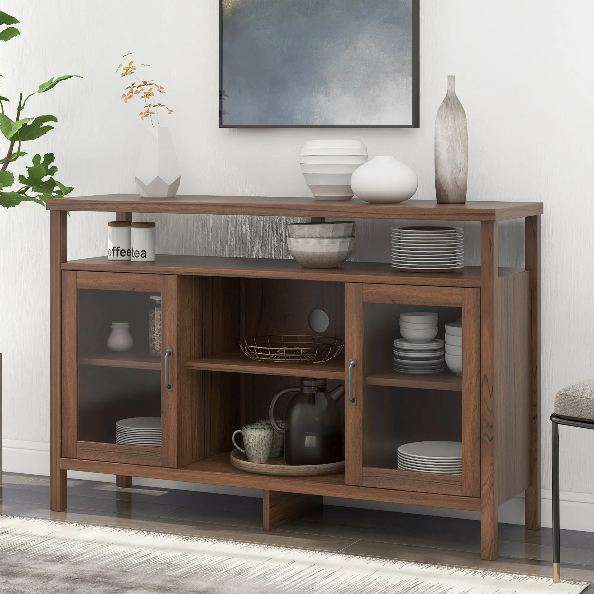 Farmhouse TV Stand Storage/Cabinet/Sideboard Entertainment Center