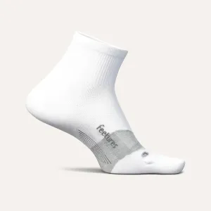 Feetures Elite Ultra Light Cushion Quarter Sock - White