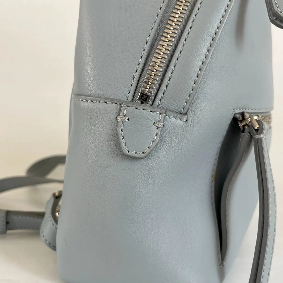 Fendi By The Way light blue leather Mini backpack